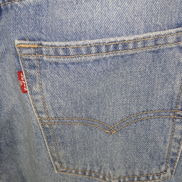 Levi's Baggy Jeans Women 25 Blue Light Wash 94 Baggy Distressed Taper Skater - Picture 12 of 15